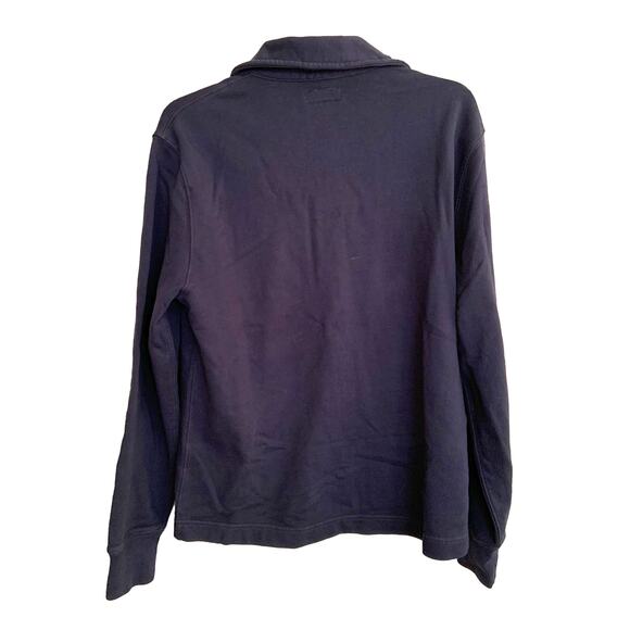 Wallace & Barnes Zip Up Jacket Pockets Blue 100% Cotton Casual S Dark Academia - Picture 2 of 4